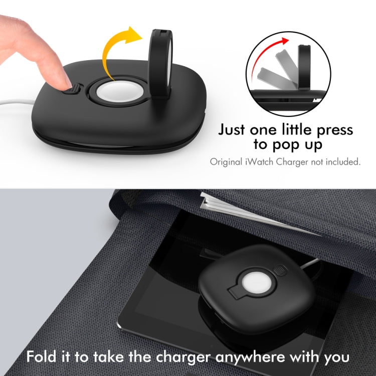 For Apple Watch AhaStyle PT126 Storage Folding Stand Plastic Charging Holder(White) - Charger / Holder by AhaStyle | Online Shopping UK | buy2fix