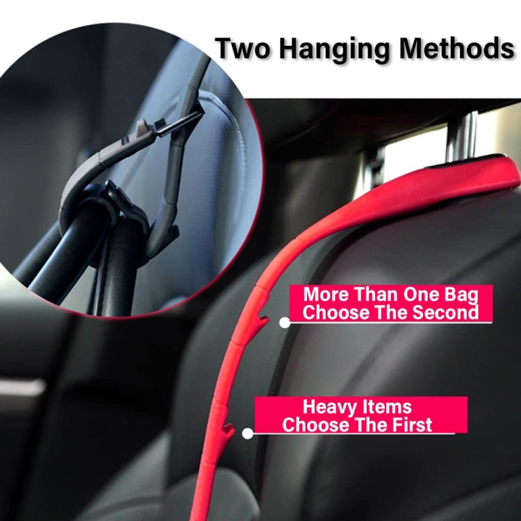 Adjustable Silicone Car Seat Back Storage Hook(Black) by buy2fix