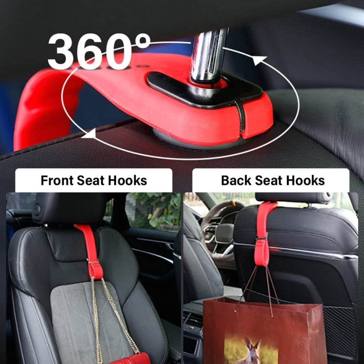 Adjustable Silicone Car Seat Back Storage Hook(Brown) by buy2fix