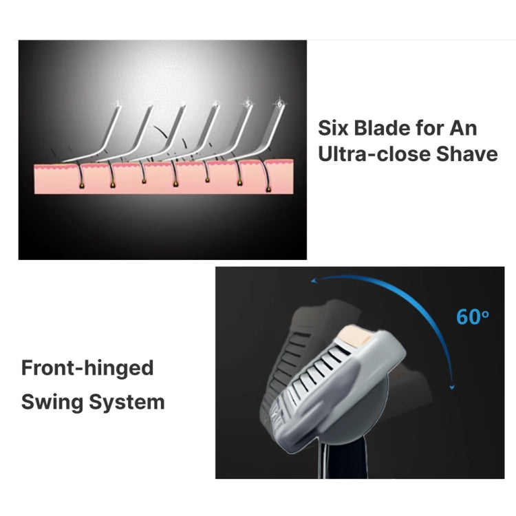 4pcs /Pack Six Blade OpenBack System Skin Razor Refills for Men - Shavers Parts by buy2fix | Online Shopping UK | buy2fix