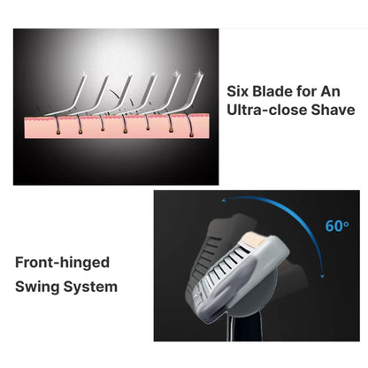 2pcs /Pack Six Blade OpenBack System Skin Razor Refills for Men - Shavers Parts by buy2fix | Online Shopping UK | buy2fix