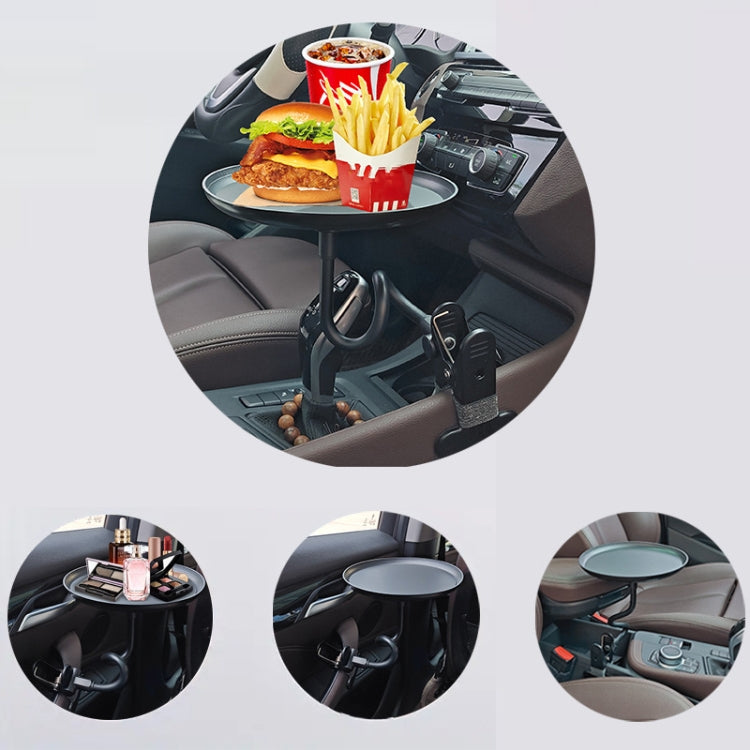 Adjustable Car Food Tray Clip-On Vehicle Small Dining Table Storage Shelf by buy2fix