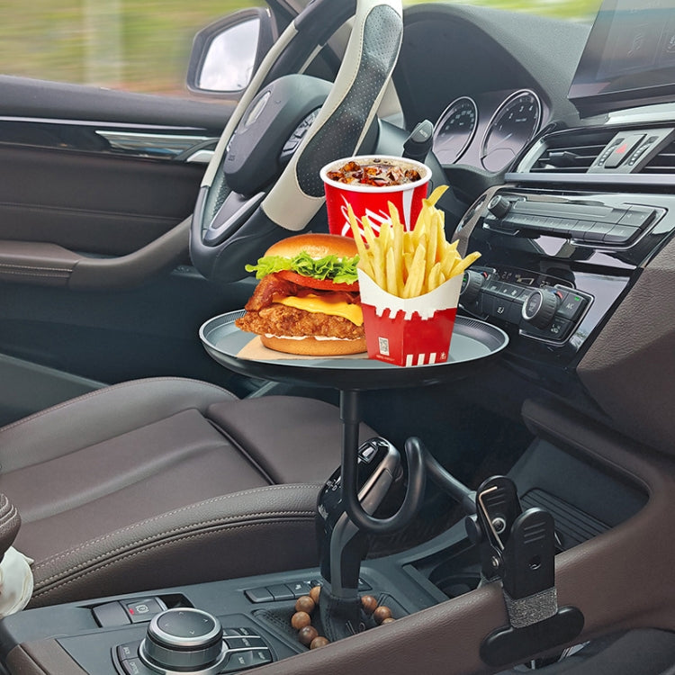 Adjustable Car Food Tray Clip-On Vehicle Small Dining Table Storage Shelf by buy2fix