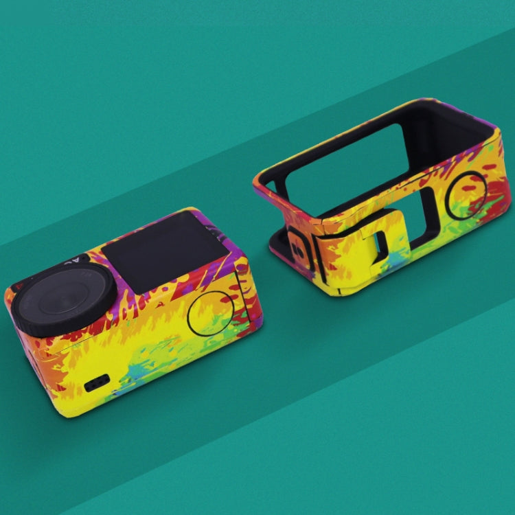 For DJI Action 4 Motion Camera Stickers All Inclusive Photo Frame Color Changing Stickers Accessories, Style: AC4-15 Snake Scale Gold - Protective Film & Stickers by buy2fix | Online Shopping UK | buy2fix