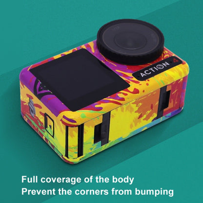 For DJI Action 4 Motion Camera Stickers All Inclusive Photo Frame Color Changing Stickers Accessories, Style: AC4-15 Snake Scale Gold - Protective Film & Stickers by buy2fix | Online Shopping UK | buy2fix