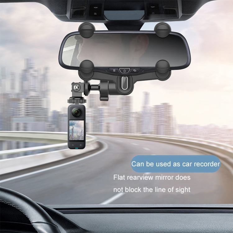 Vehicle Rearview Mirror Bracket Panoramic Sports Camera Car Mount Base Accessory by buy2fix