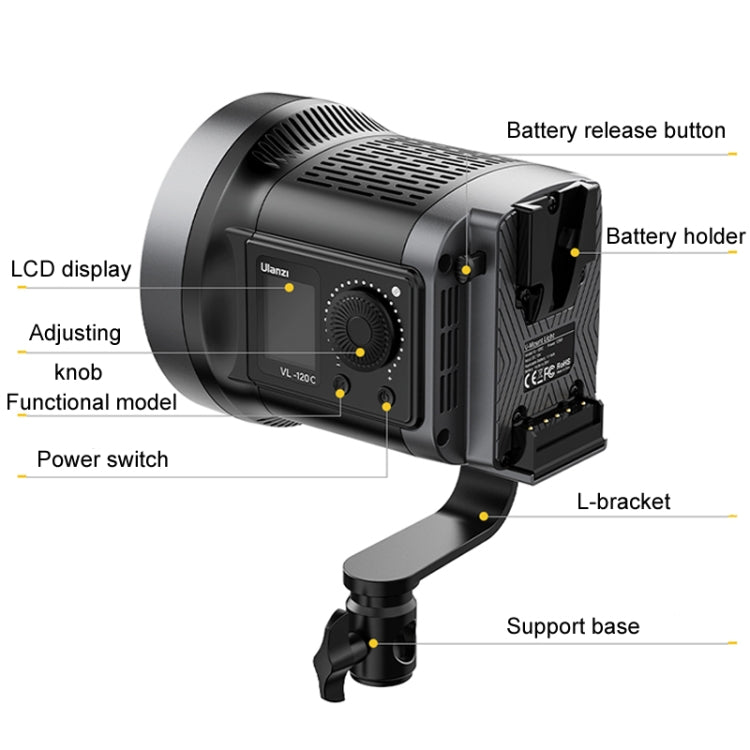 120W Photography Complementary Light Indoor Shooting Video Light, Style: VL-120C RGB -  by buy2fix | Online Shopping UK | buy2fix