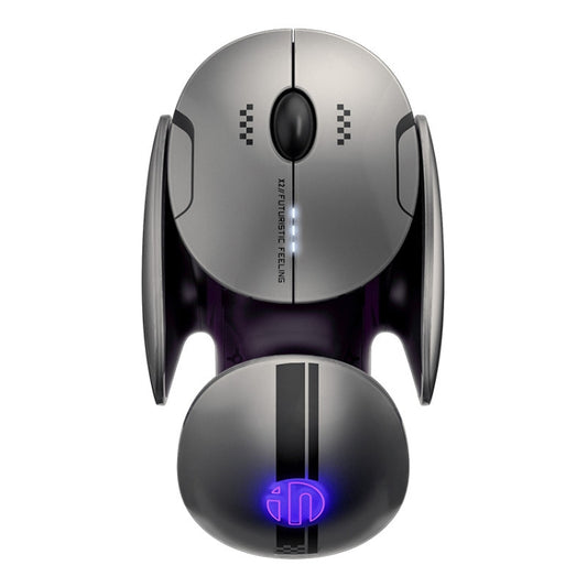 Inphic X2 Bluetooth Wireless Mouse Tri-Mode Silent Rechargeable Office Gaming Laptop Mouse(Liquid Metal Gray) - Wireless Mice by Inphic | Online Shopping UK | buy2fix