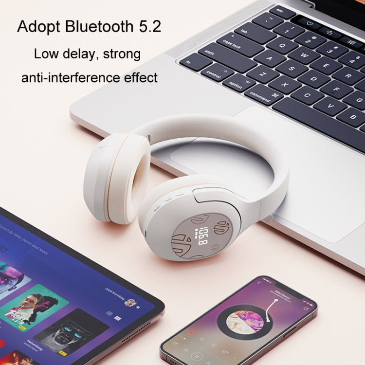 Inphic H1S Bluetooth Wireless Headphones Headset FM Listening Exam Hi-Res Audio Earphones(Khaki) - Headset & Headphone by Inphic | Online Shopping UK | buy2fix