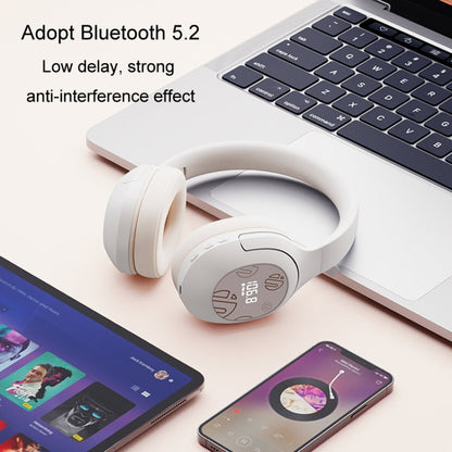 Inphic H1S Bluetooth Wireless Headphones Headset FM Listening Exam Hi-Res Audio Earphones(Khaki) - Headset & Headphone by Inphic | Online Shopping UK | buy2fix