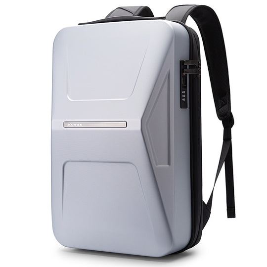 BANGE BG-3005 Hard Shell Men Backpack Laptop Personalised Shoulder Bag(Silver)