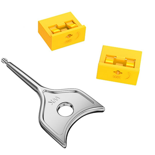 Computer USB 2.0/3.0 Sealing Lock Removable Dust Plug, Color: Yellow 2 Plug+1 Key - Anti-Dust Plugs by buy2fix | Online Shopping UK | buy2fix