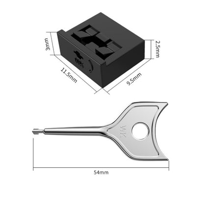 Computer USB 2.0/3.0 Sealing Lock Removable Dust Plug, Color: Black 2 Plug+1 Key - Anti-Dust Plugs by buy2fix | Online Shopping UK | buy2fix