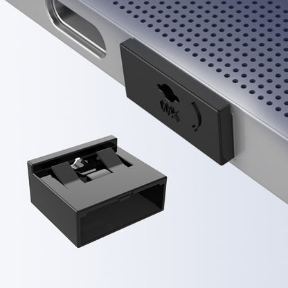 Computer USB 2.0/3.0 Sealing Lock Removable Dust Plug, Color: Dark Blue 2 Plug+1 Key - Anti-Dust Plugs by buy2fix | Online Shopping UK | buy2fix