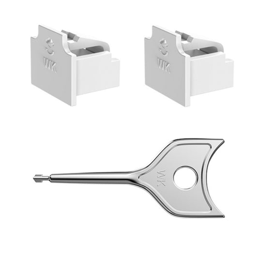 RJ45 Network Port Removable Safety Plug Dustproof Port Lock, Color: White 2 Plug+1 Key Outer Cover - Anti-Dust Plugs by buy2fix | Online Shopping UK | buy2fix