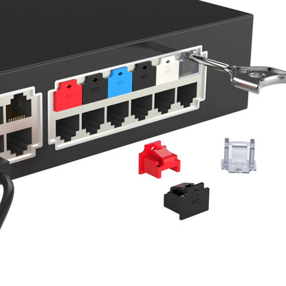RJ45 Network Port Removable Safety Plug Dustproof Port Lock, Color: Black 2 Plug+1 Key Outer Cover - Anti-Dust Plugs by buy2fix | Online Shopping UK | buy2fix