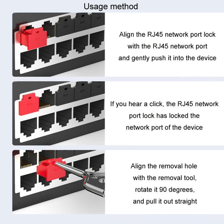 RJ45 Network Port Removable Safety Plug Dustproof Port Lock, Color: Transparent 2 Plug+1 Key Outer Cover - Anti-Dust Plugs by buy2fix | Online Shopping UK | buy2fix