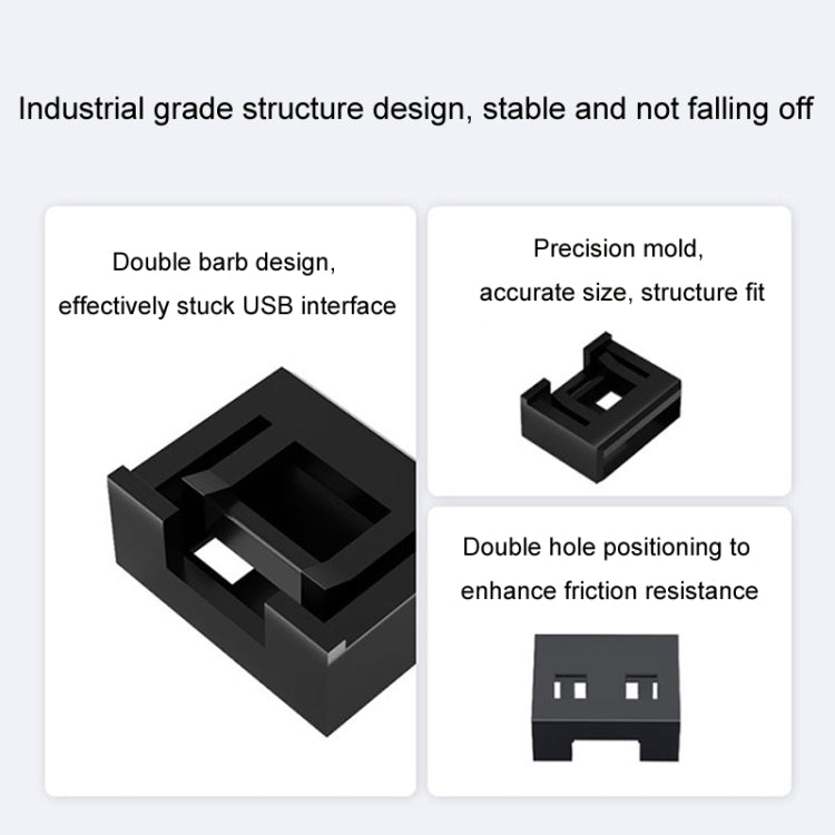 USB Removable Sealing Plug Ddustproof Hidden Anti-Theft Safety Lock(10 Plug+1 Key) - Anti-Dust Plugs by buy2fix | Online Shopping UK | buy2fix