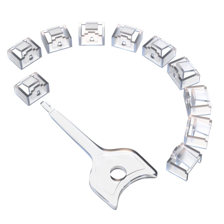 RJ45 Pport Anti-theft Lock Removable Dust Plug(Transparent 10 Plug+1 Key) - Anti-Dust Plugs by buy2fix | Online Shopping UK | buy2fix
