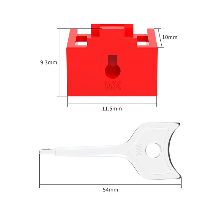 RJ45 Pport Anti-theft Lock Removable Dust Plug(Red 10 Plug+1 Key) - Anti-Dust Plugs by buy2fix | Online Shopping UK | buy2fix