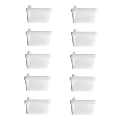 10pcs /Set USB 2.0 Female Port Dust Plug Charging Port Silicone Cover, Color: White - Anti-Dust Plugs by buy2fix | Online Shopping UK | buy2fix