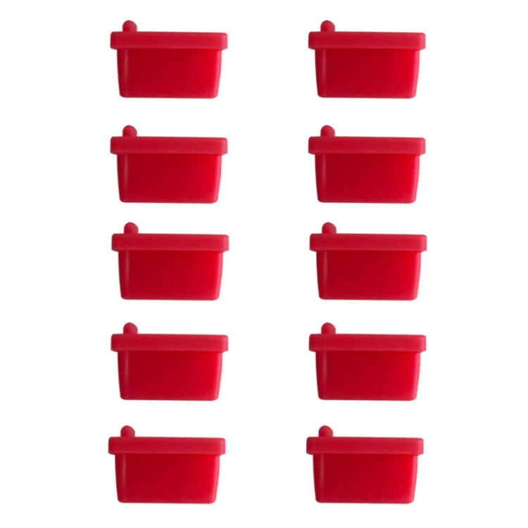 10pcs /Set USB 2.0 Female Port Dust Plug Charging Port Silicone Cover, Color: Red - Anti-Dust Plugs by buy2fix | Online Shopping UK | buy2fix