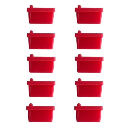 10pcs /Set USB 2.0 Female Port Dust Plug Charging Port Silicone Cover, Color: Red - Anti-Dust Plugs by buy2fix | Online Shopping UK | buy2fix