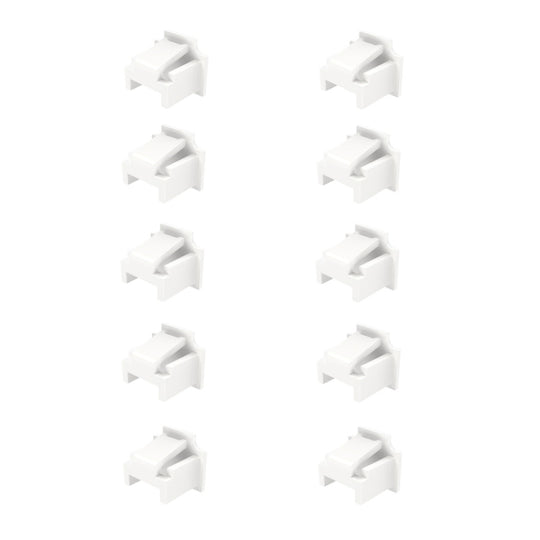10pcs /Set RJ45 Network Port Dust Plug Router Network Cable Protection Cover(White)