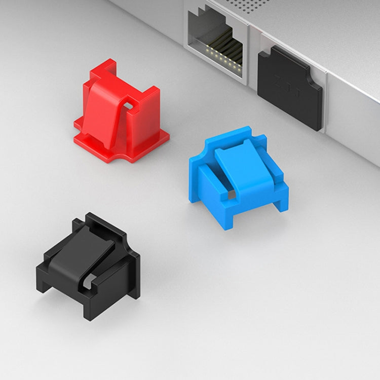 10pcs /Set RJ45 Network Port Dust Plug Router Network Cable Protection Cover(Black) - Anti-Dust Plugs by buy2fix | Online Shopping UK | buy2fix