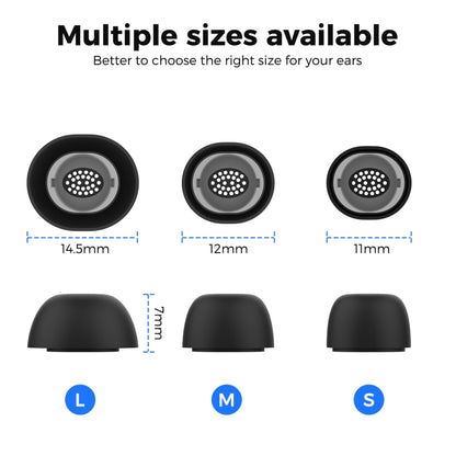 For Samsung Galaxy Buds3 Pro AhaStyle WG173 Earphone Silicone Earbuds, Size: M(Black) - Anti-dust & Ear Caps by AhaStyle | Online Shopping UK | buy2fix