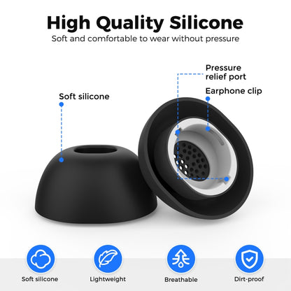 For Samsung Galaxy Buds3 Pro AhaStyle WG173 Earphone Silicone Earbuds, Size: S(Black) - Anti-dust & Ear Caps by AhaStyle | Online Shopping UK | buy2fix