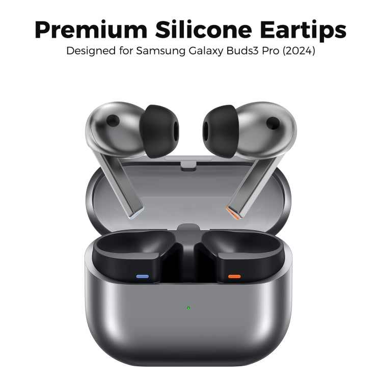 For Samsung Galaxy Buds3 Pro AhaStyle WG173 Earphone Silicone Earbuds, Size: S+M+L(Black) - Anti-dust & Ear Caps by AhaStyle | Online Shopping UK | buy2fix