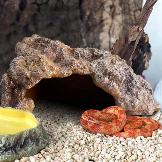 L Reptile Simulation Rocks Hideaway House Turtle Sunbed - Reptile Supplies by buy2fix | Online Shopping UK | buy2fix
