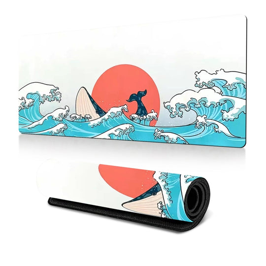 300x800x2mm Big Wave Gaming Mouse Pad Non-Slip Rubber Desk Mat(No.20)