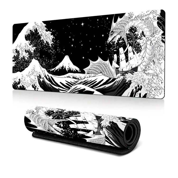 400x900x3mm Big Wave Gaming Mouse Pad Non-Slip Rubber Desk Mat(No.4) - Mouse Pads by buy2fix | Online Shopping UK | buy2fix