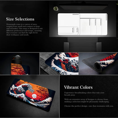 300x600x2mm Big Wave Gaming Mouse Pad Non-Slip Rubber Desk Mat(No.1) - Mouse Pads by buy2fix | Online Shopping UK | buy2fix