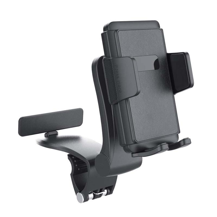 Car Dashboard Multifunctional Rotating And Folding Cell Phone Navigation Holder(Black) by buy2fix