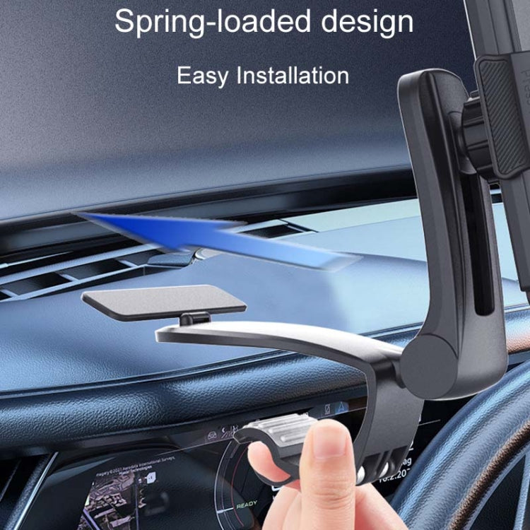Car Dashboard Multifunctional Rotating And Folding Cell Phone Navigation Holder(Black) by buy2fix