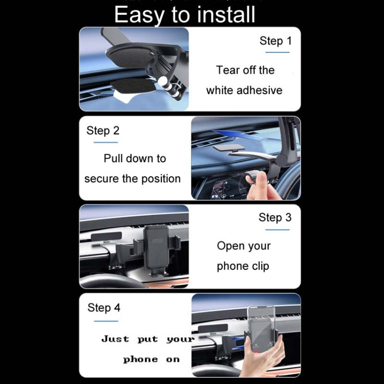 Car Dashboard Multifunctional Rotating And Folding Cell Phone Navigation Holder(Black) by buy2fix