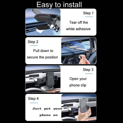 Car Dashboard Multifunctional Rotating And Folding Cell Phone Navigation Holder(Black) by buy2fix