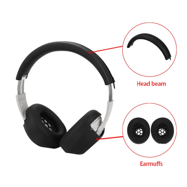 For Beats Studio Pro Headphones Silicone Ear Cushion + Headband Cover Set(Deep Blue) - Earmuff & Pad by buy2fix | Online Shopping UK | buy2fix