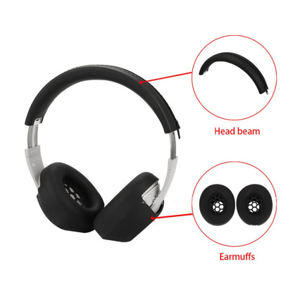 For Beats Studio Pro Headphones Silicone Ear Cushion + Headband Cover Set(Deep Blue) - Earmuff & Pad by buy2fix | Online Shopping UK | buy2fix