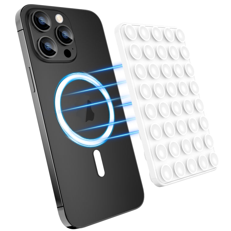 Magnetic Suction Mobile Phone Grip Hands-Free Silicone Cellphone Mount Stand(White) - Lazy Bracket by buy2fix | Online Shopping UK | buy2fix