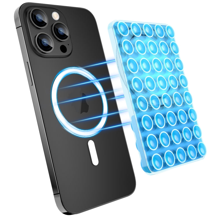 Magnetic Suction Mobile Phone Grip Hands-Free Silicone Cellphone Mount Stand(Blue) - Lazy Bracket by buy2fix | Online Shopping UK | buy2fix