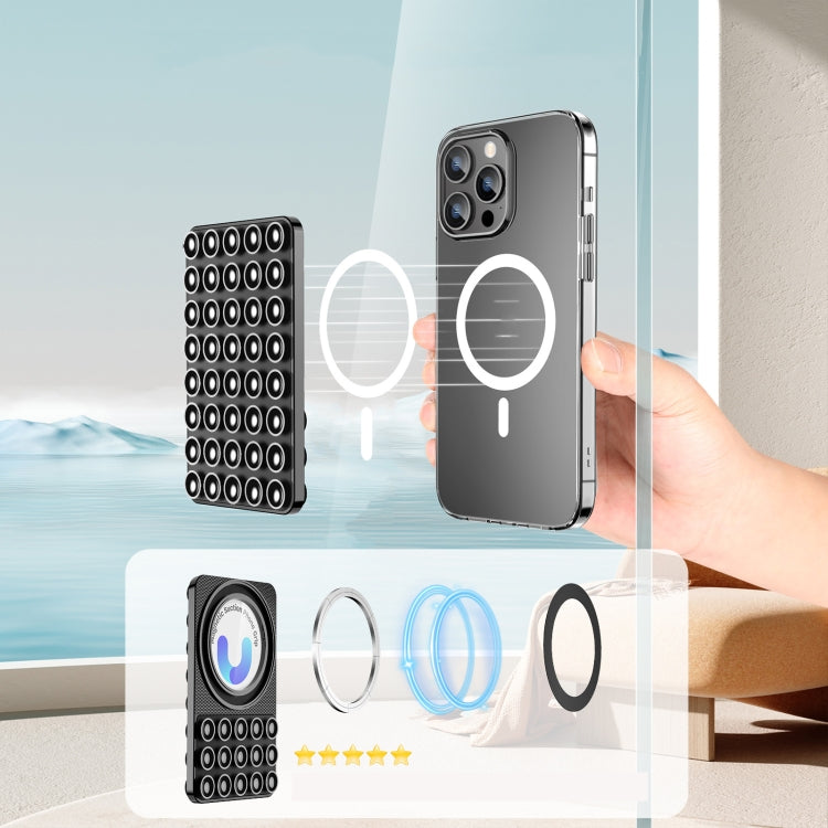 Magnetic Suction Mobile Phone Grip Hands-Free Silicone Cellphone Mount Stand(Blue) - Lazy Bracket by buy2fix | Online Shopping UK | buy2fix