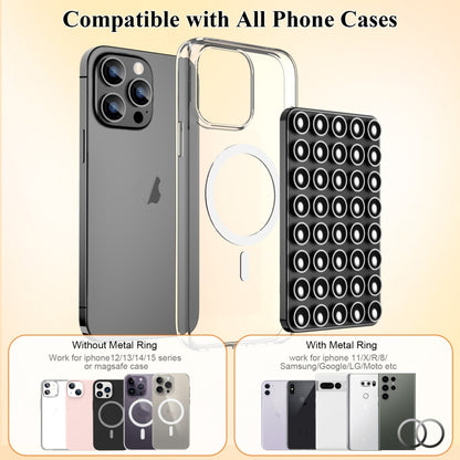 Magnetic Suction Mobile Phone Grip Hands-Free Silicone Cellphone Mount Stand(Black) - Lazy Bracket by buy2fix | Online Shopping UK | buy2fix