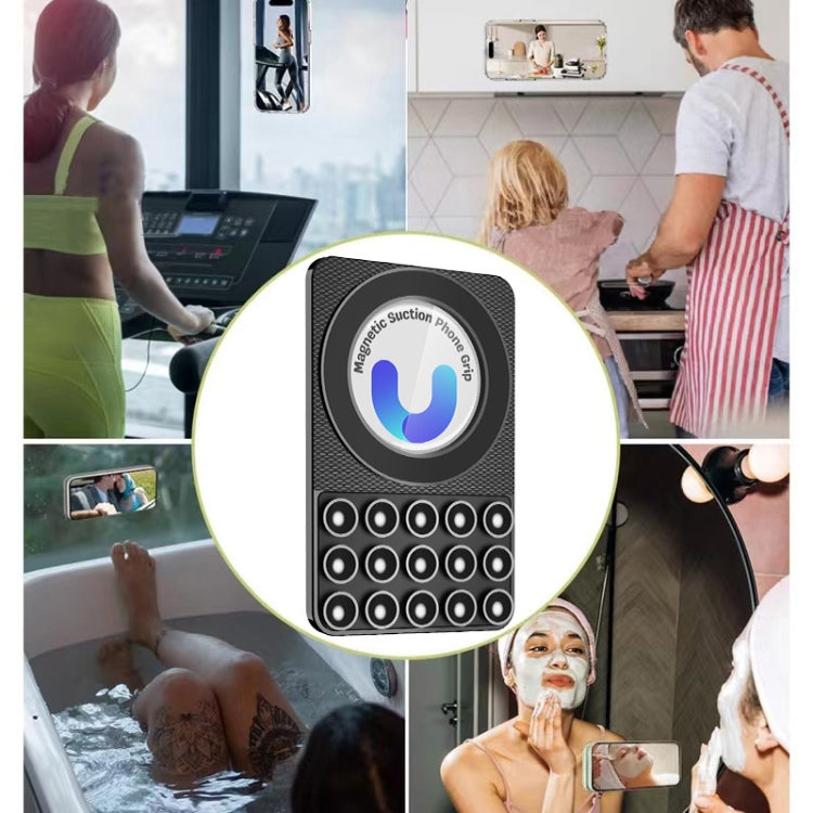 Magnetic Suction Mobile Phone Grip Hands-Free Silicone Cellphone Mount Stand(Blue) - Lazy Bracket by buy2fix | Online Shopping UK | buy2fix