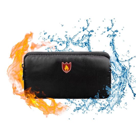 Fireproof and Waterproof Protective Bag for Digital Accessories Valuables 7.87x4.3x0.78 Inch - Digital Storage Bag by buy2fix | Online Shopping UK | buy2fix