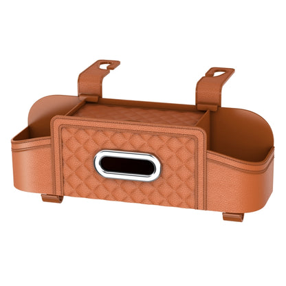 Multifunctional Car Seat Back Tissue Storage Box Hanging Bag(Orange) by buy2fix