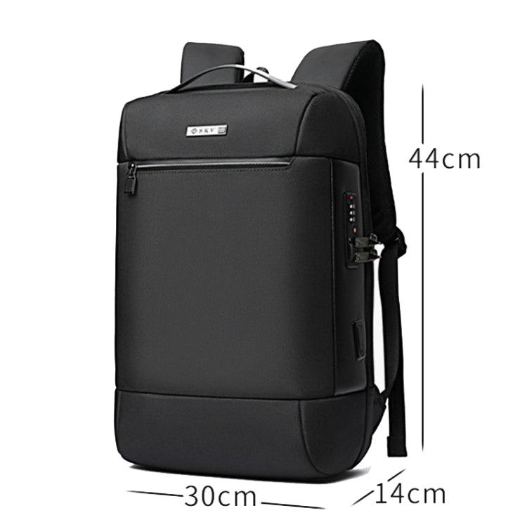 SKV B20453 Men Business Casual Multifunctional Double Shoulder Bag Large Capacity Laptop Backpack(Blue) - Backpack by SKV | Online Shopping UK | buy2fix